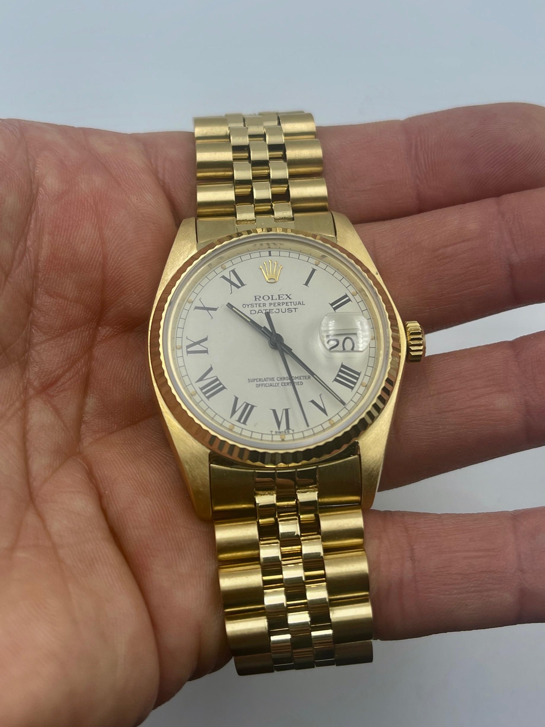 Rolex Datejust 18k Gold Reference 16018 Watch 2