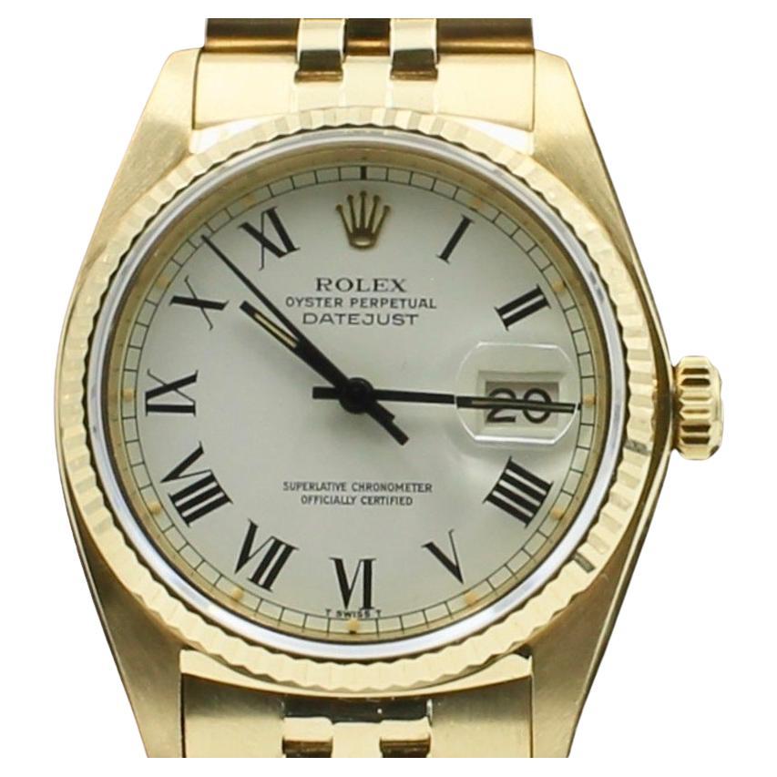 Rolex Datejust 18k Gold Reference 16018 Watch