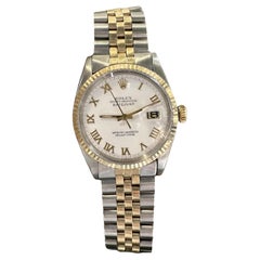 Rolex Datejust 18k Gold/Steel Two Tone Jubilee Fluted Bezel 36mm Watch