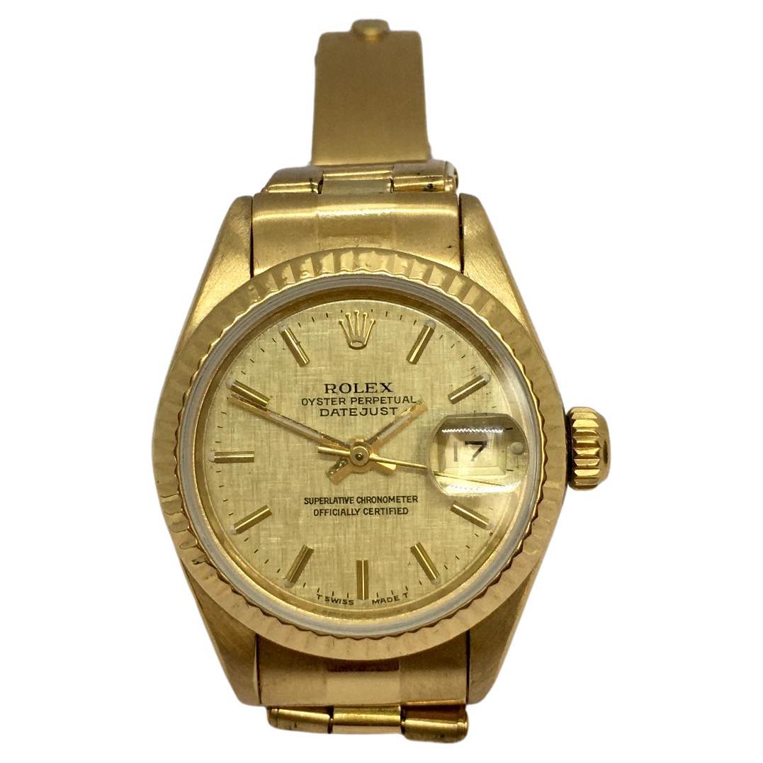 Rolex Datejust 18k Quickset Oyster Matte Champagne Automatic Ladies Watch 26mm