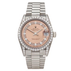 Rolex Datejust 18K White Gold 68159 Wristwatch