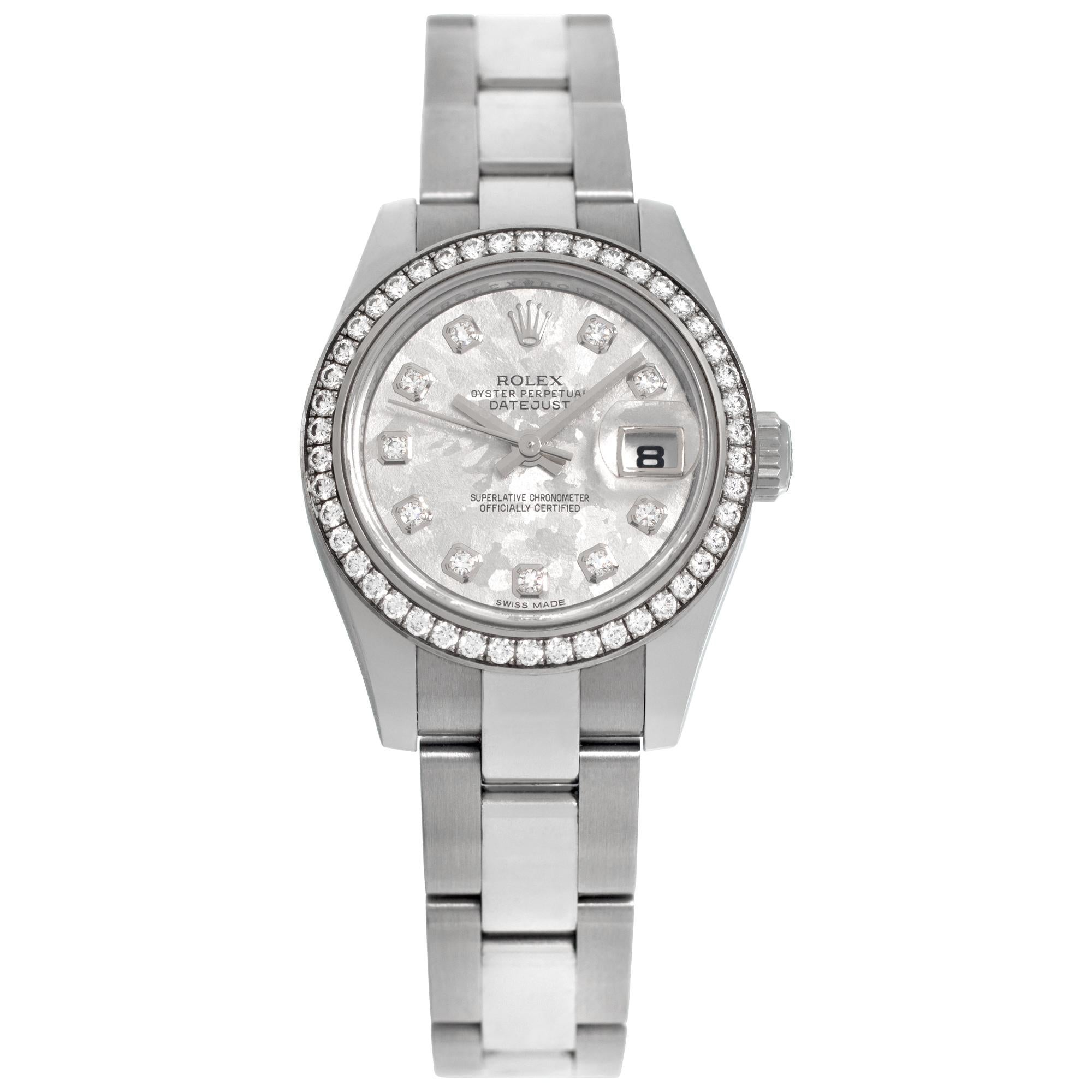 Rolex Datejust 18k white gold Automatic Wristwatch Ref 179384