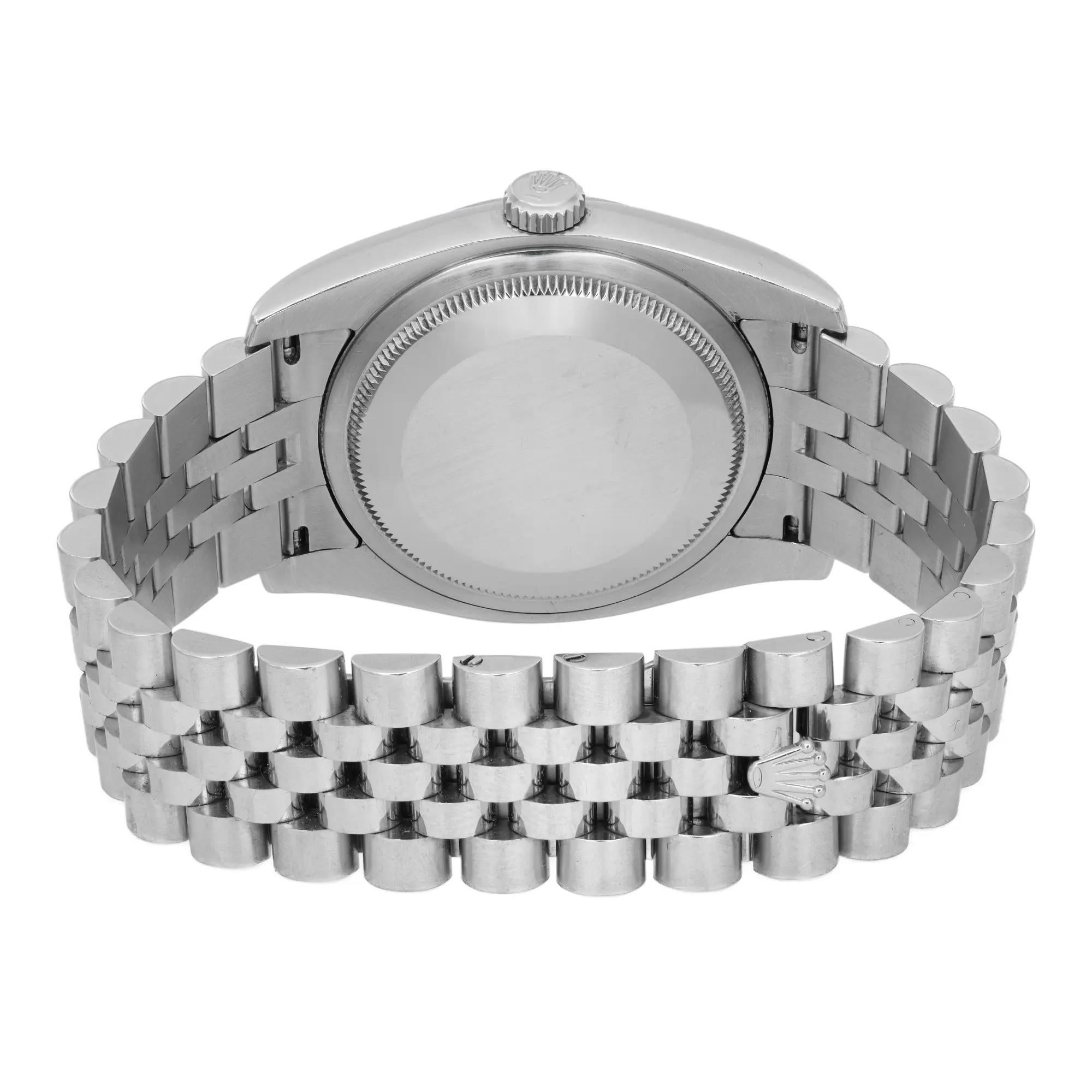 Rolex Datejust 18K White Gold Steel Blue Dial Automatic Men's Watch 116234 For Sale 2