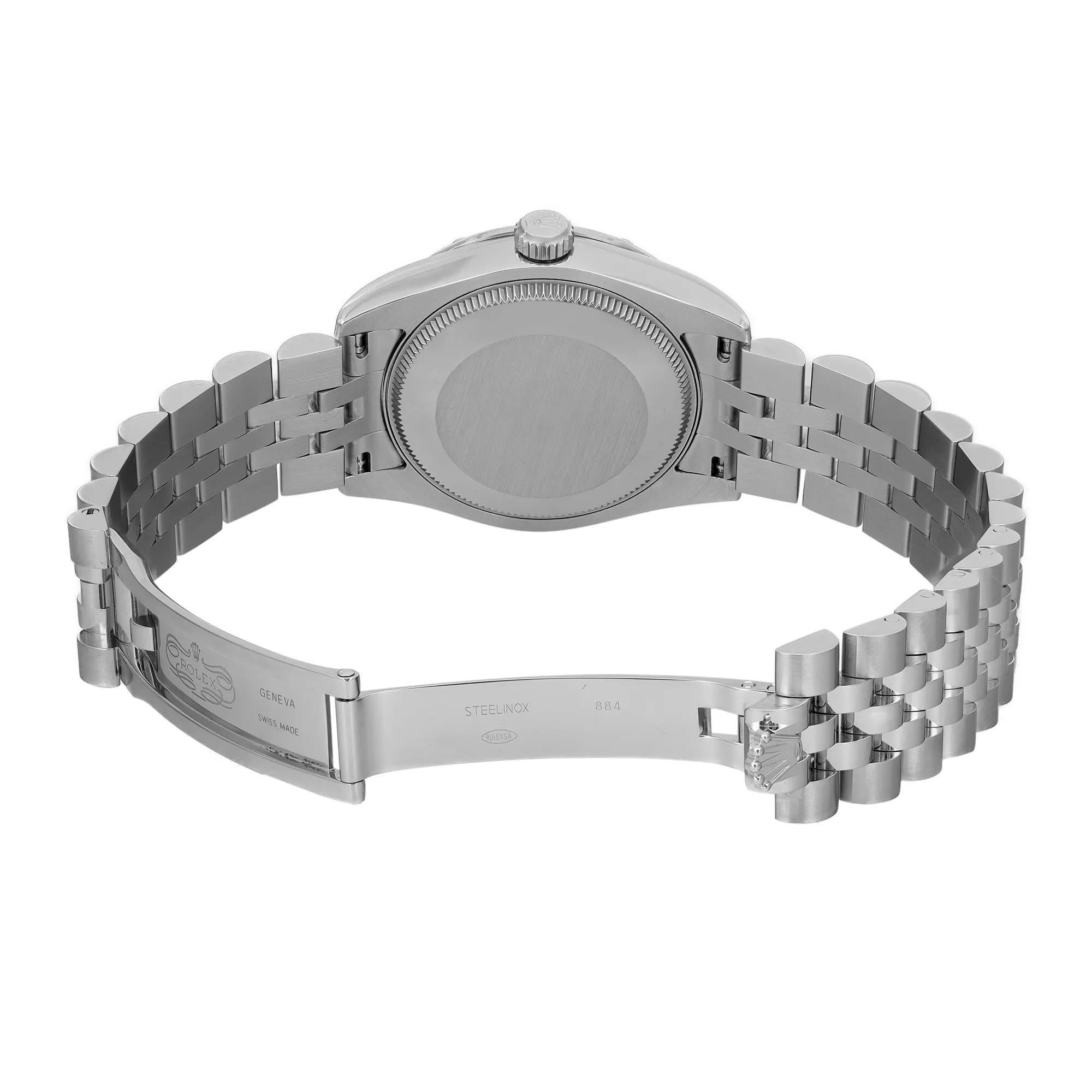 Rolex Datejust 18K White Gold Steel Diamond Bronze Dial Automatic Watch 178344 For Sale 2
