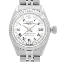 Rolex Datejust 18k White Gold Steel White Dial Automatic Ladies Watch 6917