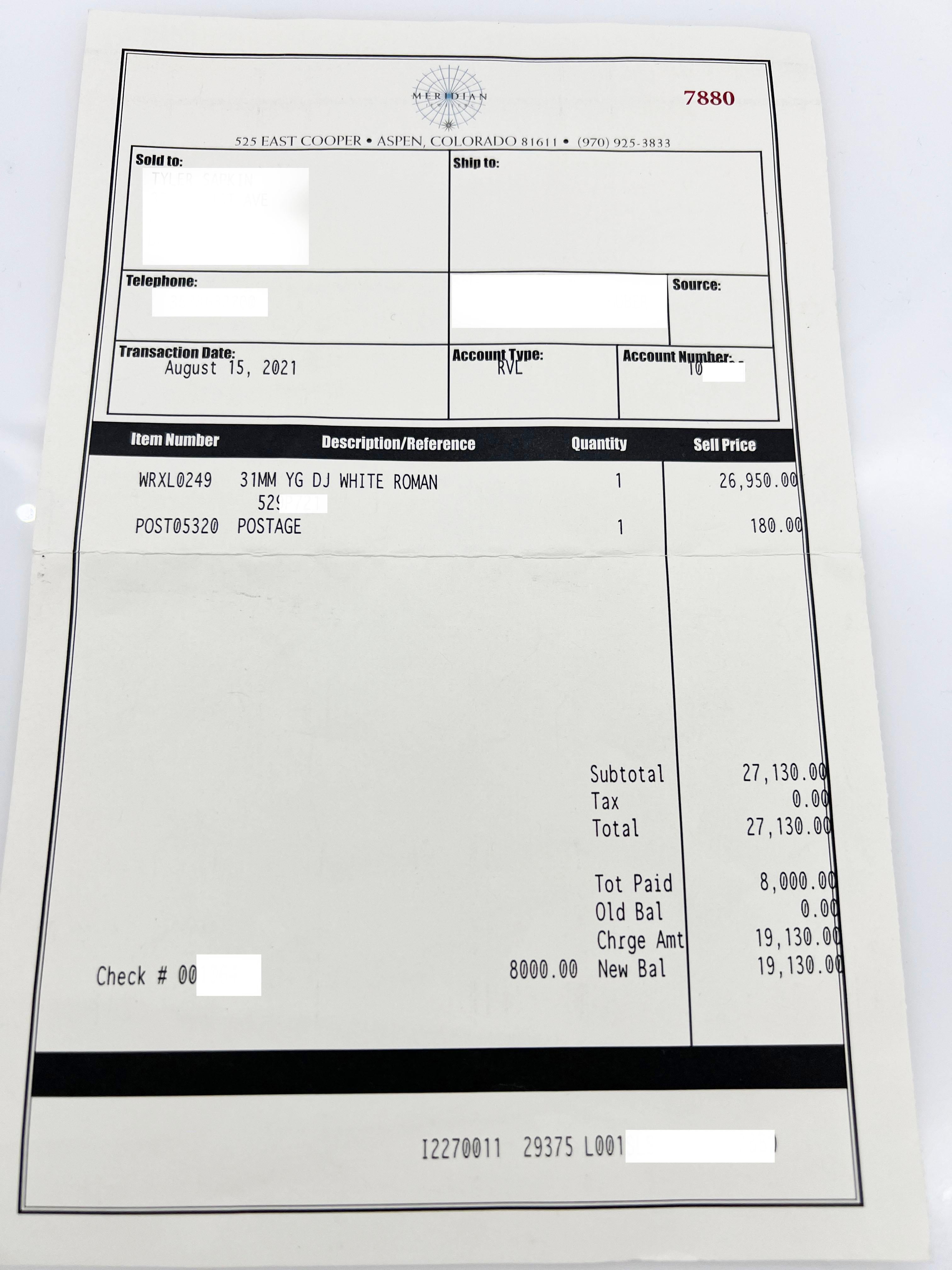 Rolex Datejust 18K Yellow Gold 278278 Midsize 31mm White Roman Dial Box Receipt For Sale 7