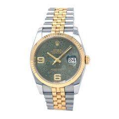 Used Rolex Datejust 18k Yellow Gold and Stainless Steel Automatic Men's Watch 116233