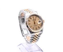 Rolex Datejust 18 Karat Yellow Gold and Stainless-Steel Watch Ref 16233