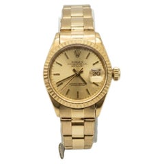 Rolex Datejust 18k Yellow Gold Automatic Ladies Watch
