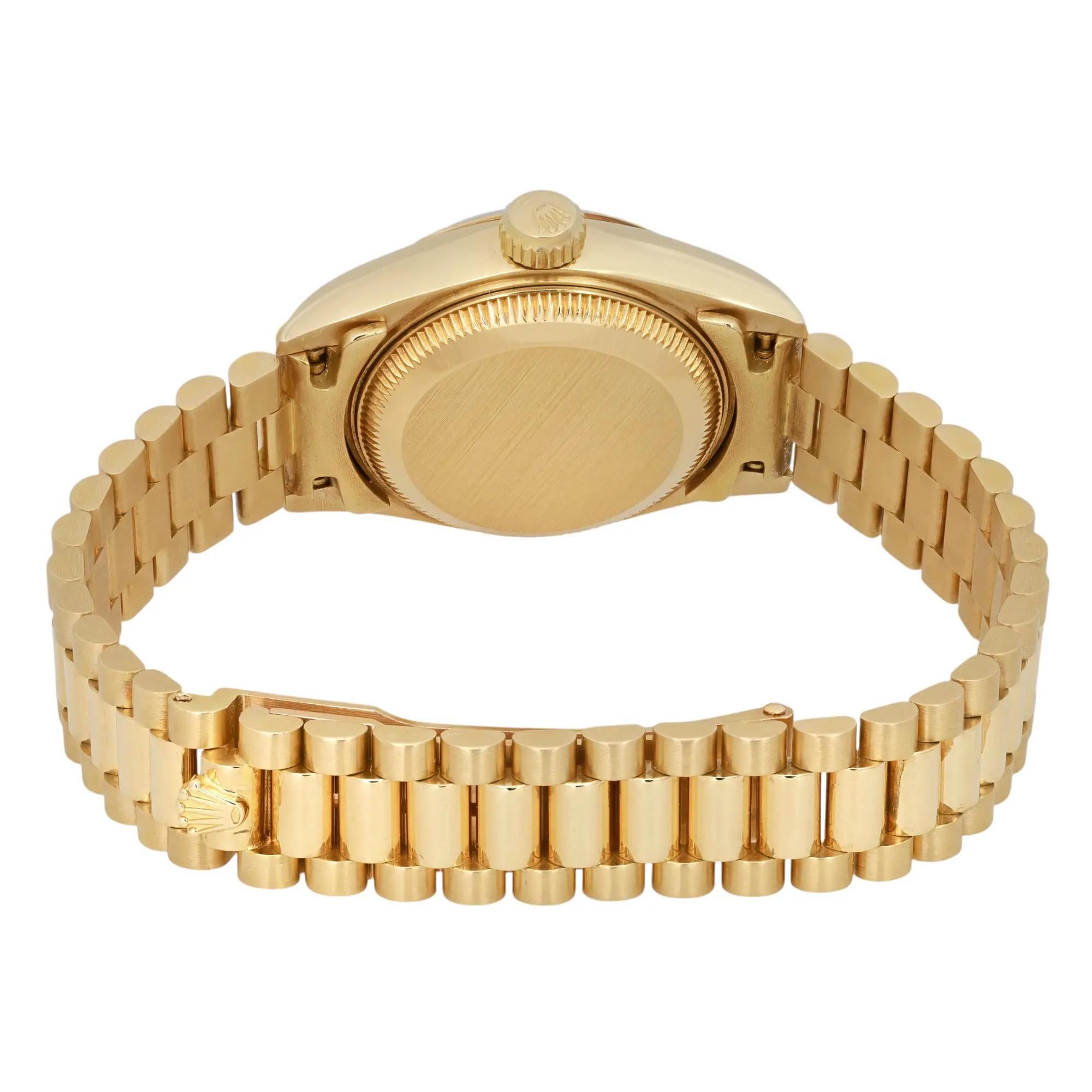 Rolex Presidential Datejust 18K Yellow Gold Champagne Dial Automatic Watch 69178 For Sale 1
