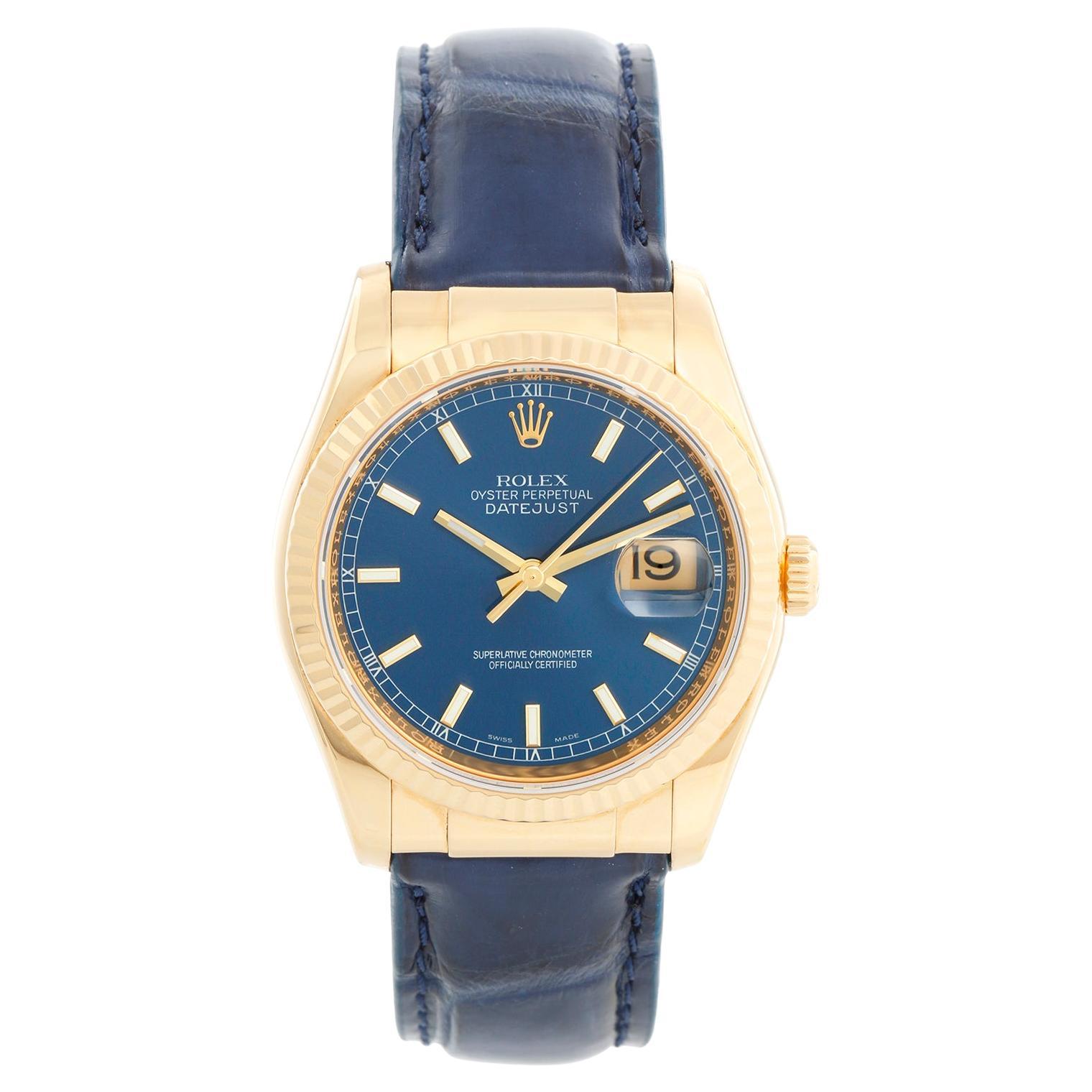 Rolex Yellow Gold Datejust Automatic Wristwatch Ref 116138 at 1stDibs