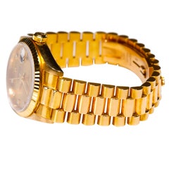 Rolex Datejust 18 Karat Yellow Gold Original Champaign Automatic Dial Watch 19s