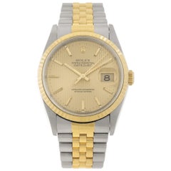 Rolex Datejust 18k yellow gold & stainless steel Automatic Wristwatch Ref 16233