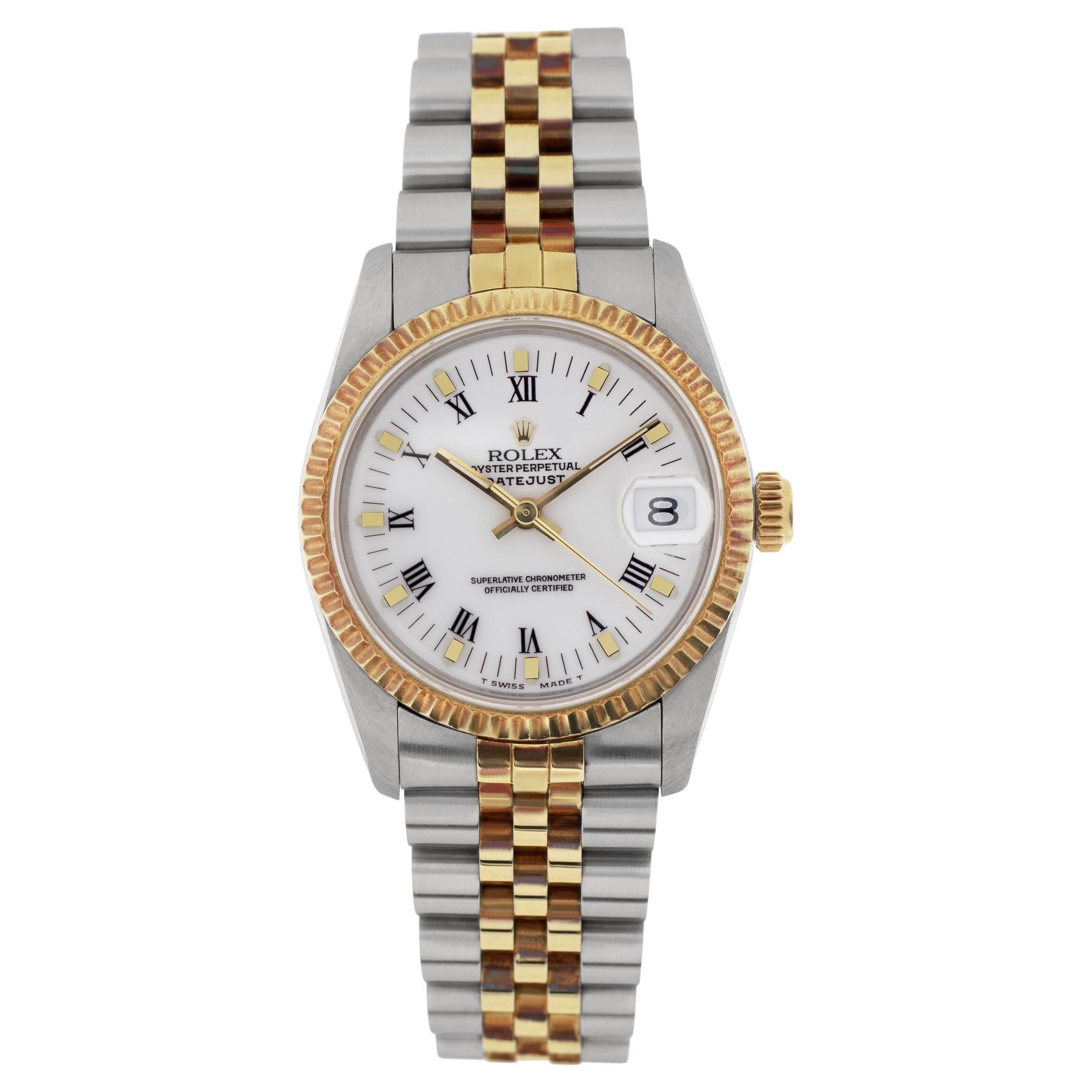 Rolex Datejust 18k Yellow Gold & Stainless Steel Wristwatch Ref 68273