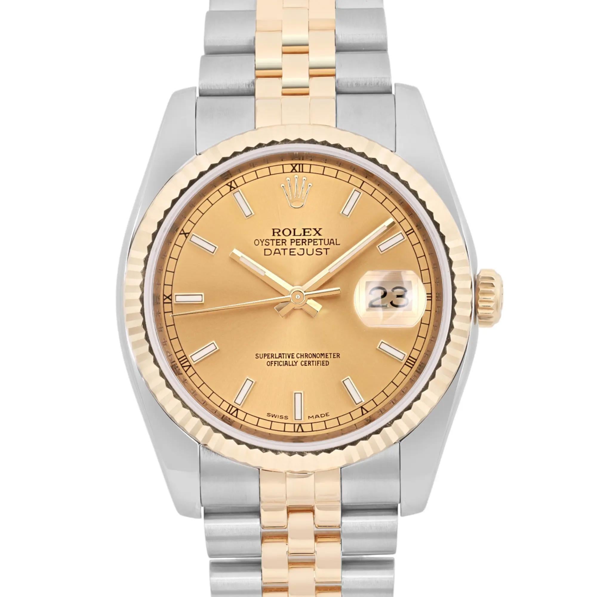 D'occasion. Excellent état. Pas de boîte ni de papiers d'origine. Livré avec une boîte de chronos. Récemment révisé. Le mouvement est calibré et garde bien le temps.

Informations générales

Marque : Rolex

Modèle : Datejust

Numéro de modèle :