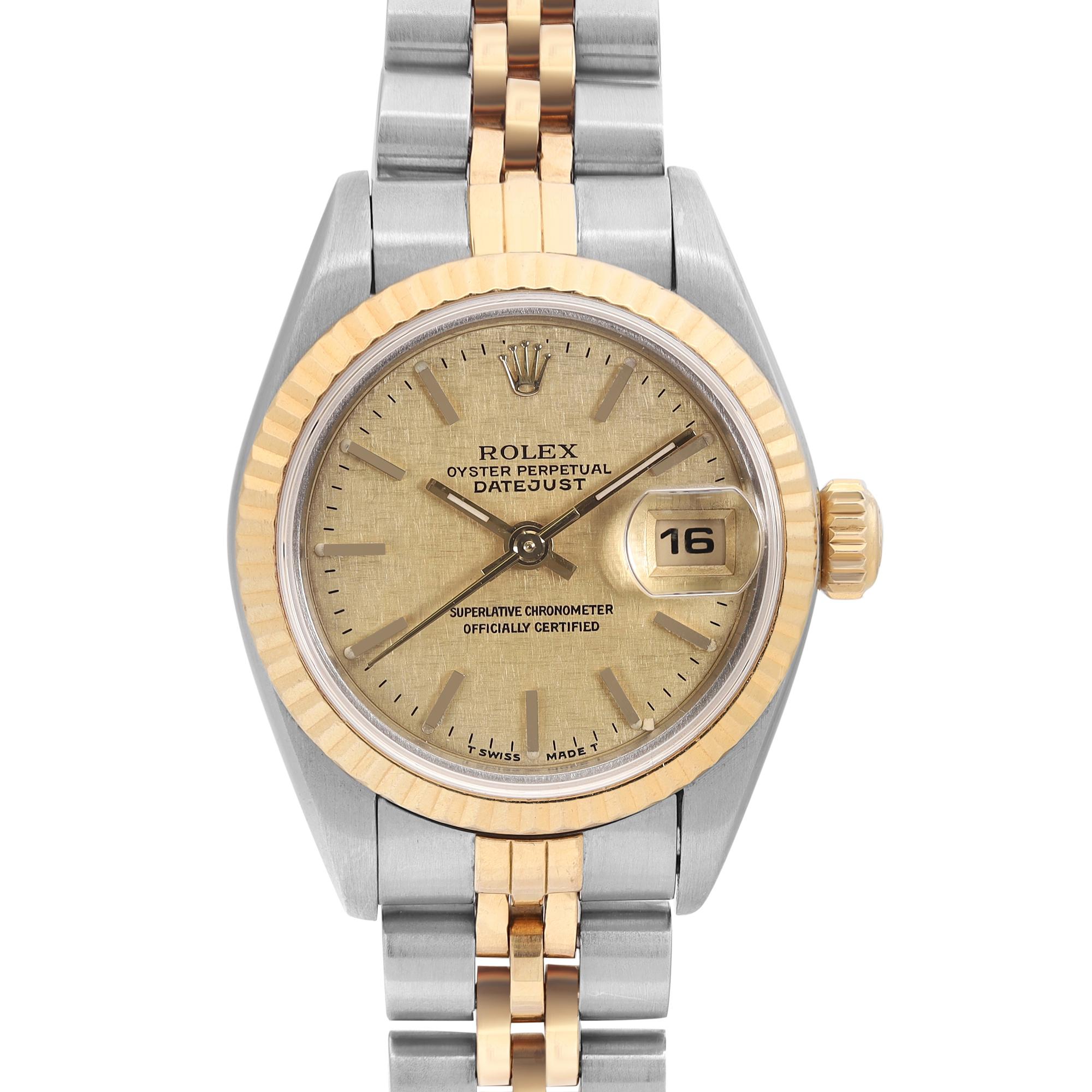 This watch was produced in 1989. Moderate slack on the bracelet. Recently serviced. The original box and papers are not included. Comes with a presentation box and an authenticity card. Covered by a 2-year seller's warranty. 

 Brand: Rolex  Type:
