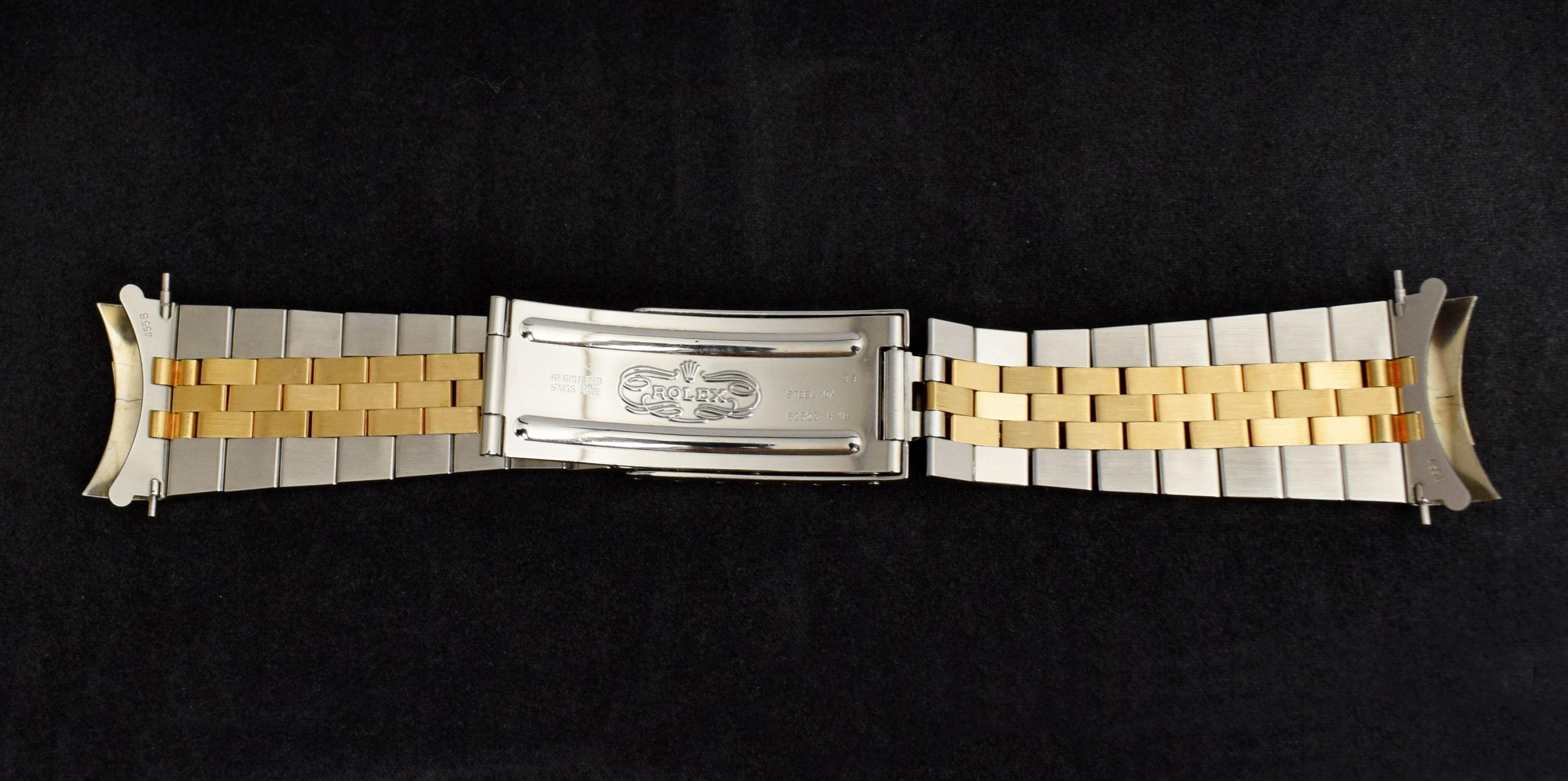 Rolex Datejust 18K Yellow Gold Steel Vignette Ombre Blue Dial 16233 Watch 1990 4