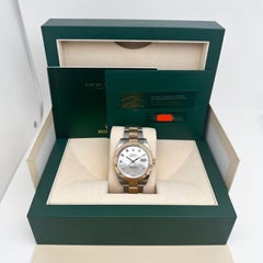 Rolex Montre Datejust en or jaune 18 carats, acier, blanc, avec cadran MOP et diamants 126333, neuve