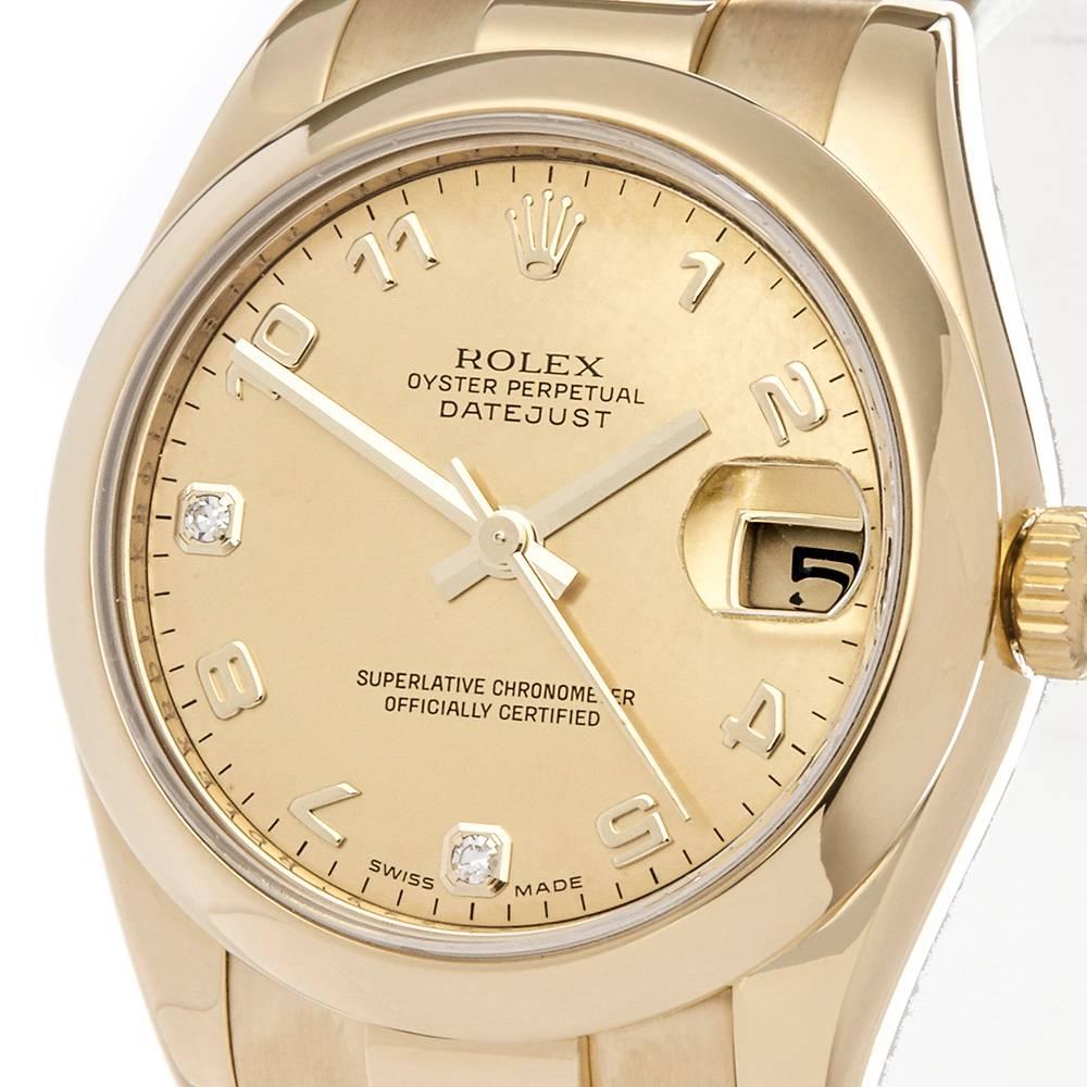 Rolex Datejust 18 Karat Yellow Gold Women’s 178248 In Excellent Condition In Bishop's Stortford, Hertfordshire