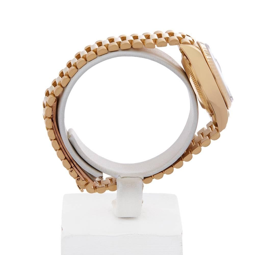 Rolex Datejust 18 Karat Yellow Gold Women’s 69178 1