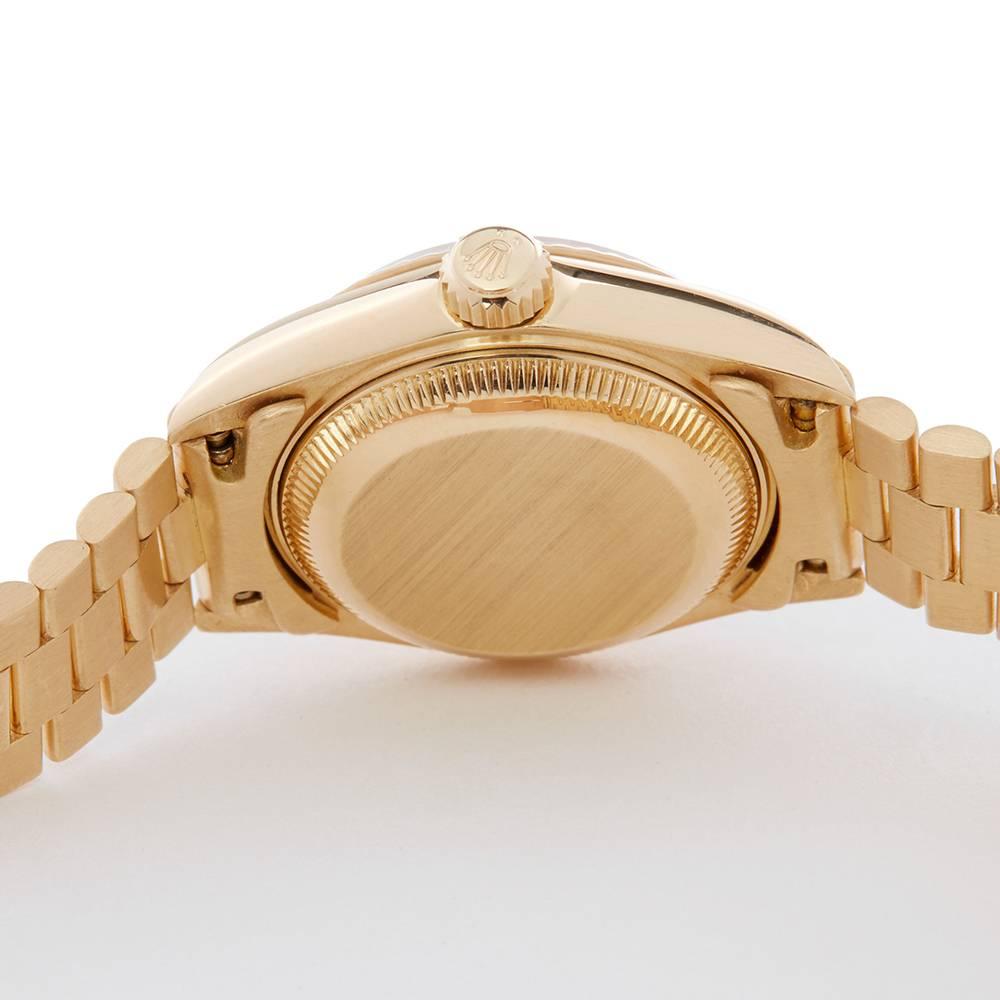 Rolex Datejust 18 Karat Yellow Gold Women’s 69178 3