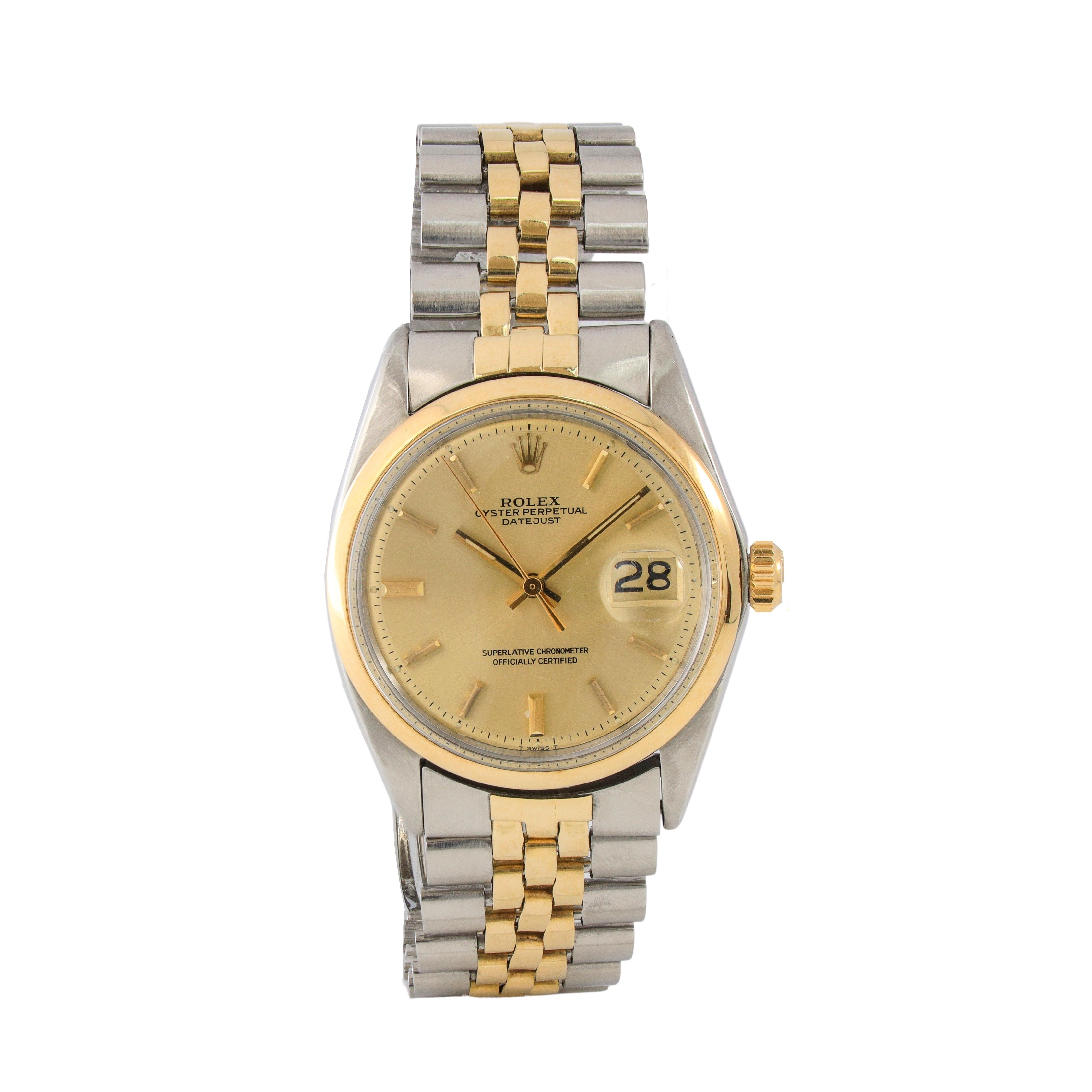 Rolex Datejust 18kt Yellow Gold/Stainless Steel Mens Watch For Sale 1