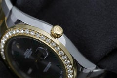 Rolex Datejust 2 Two Tone Oyster Watch with Wimbledon Grey and Green Dial 116333