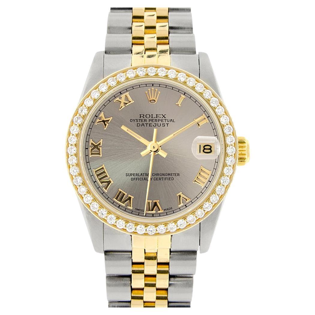 Rolex Datejust 2-tone 31mm 68273 Champagne Dial Watch With 0.95ct ...
