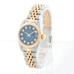 Rolex Datejust 2-Tone Blue Diamond Dial Watch 69173
