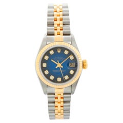 Rolex Datejust 2-Tone Blue Diamond Dial Watch 69173