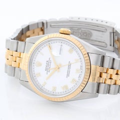 Rolex Yellow Gold Stainless Steel Datejust Automatic Wristwatch Ref 16233