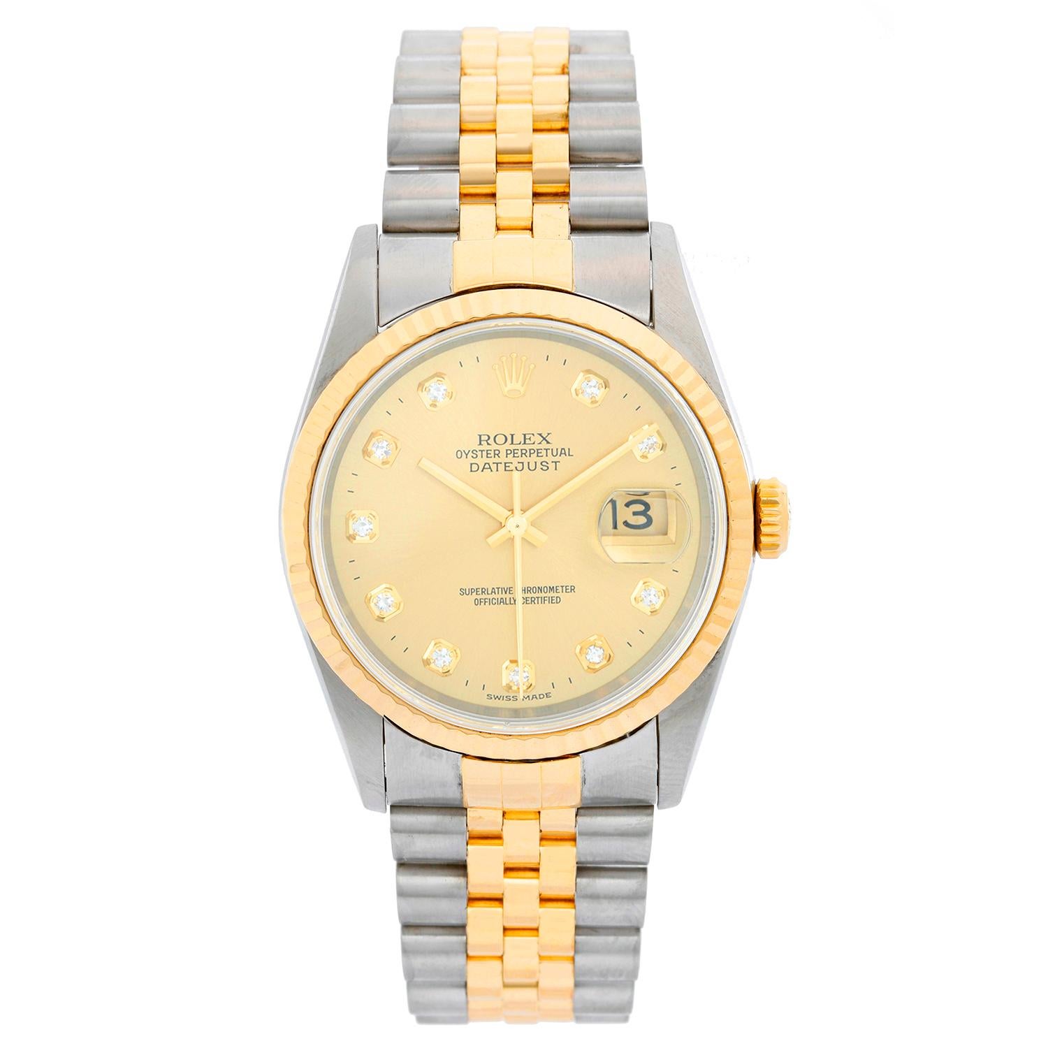 Rolex Datejust 2-Tone Men's Steel and Gold Watch 16233 1