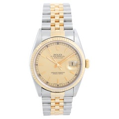 Rolex Datejust 2-Tone Men
s Steel 
Gold Watch 16233