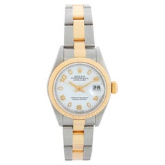 Rolex Datejust 2-farbige Damenuhr aus Stahl und Gold 69173
