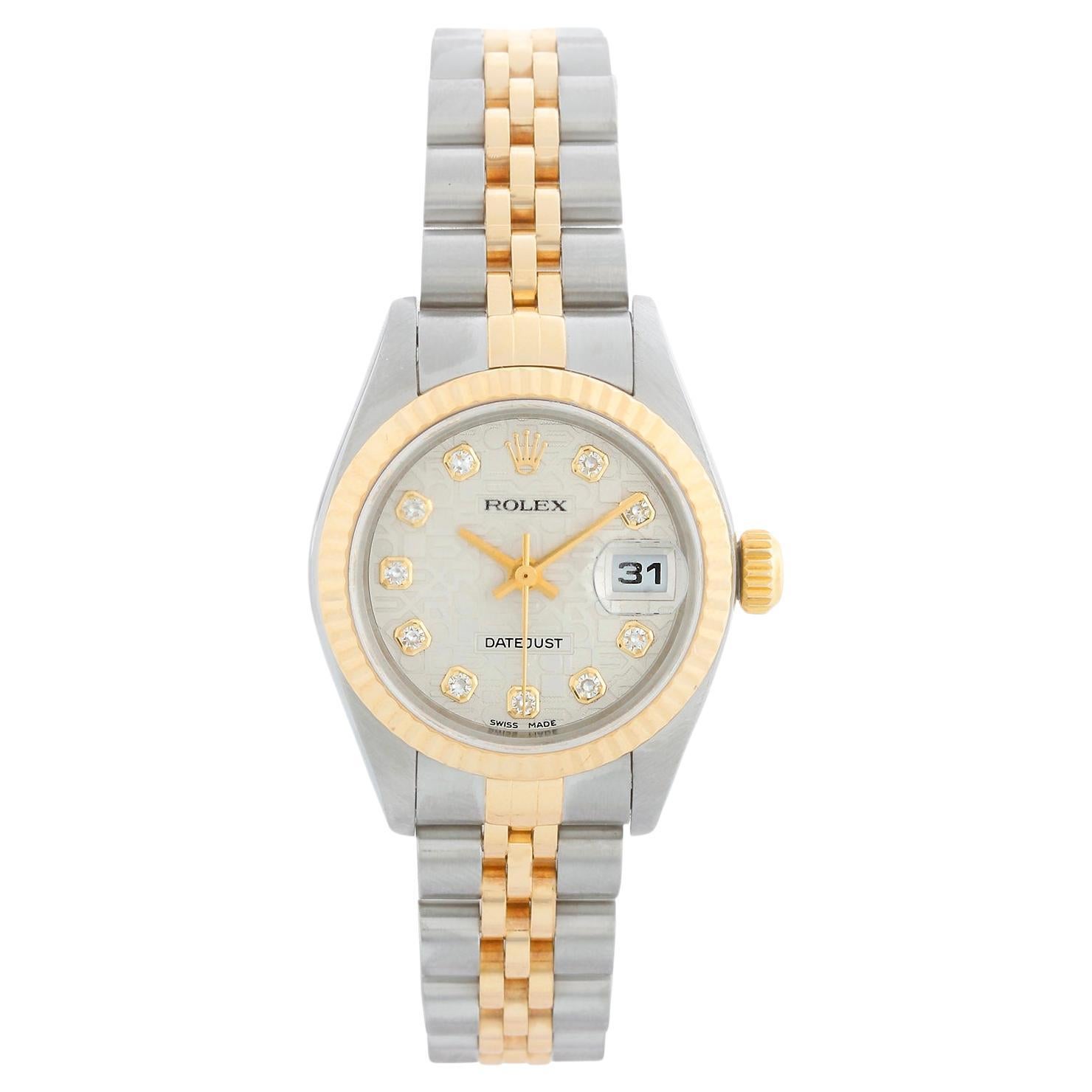 Rolex  Datejust 2-farbige Damenuhr aus Stahl und Gold 79173