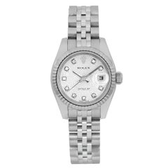 Rolex Datejust 26 Oro Bianco 18K Acciaio Argento Giubileo Quadrante Diamante Orologio 179174