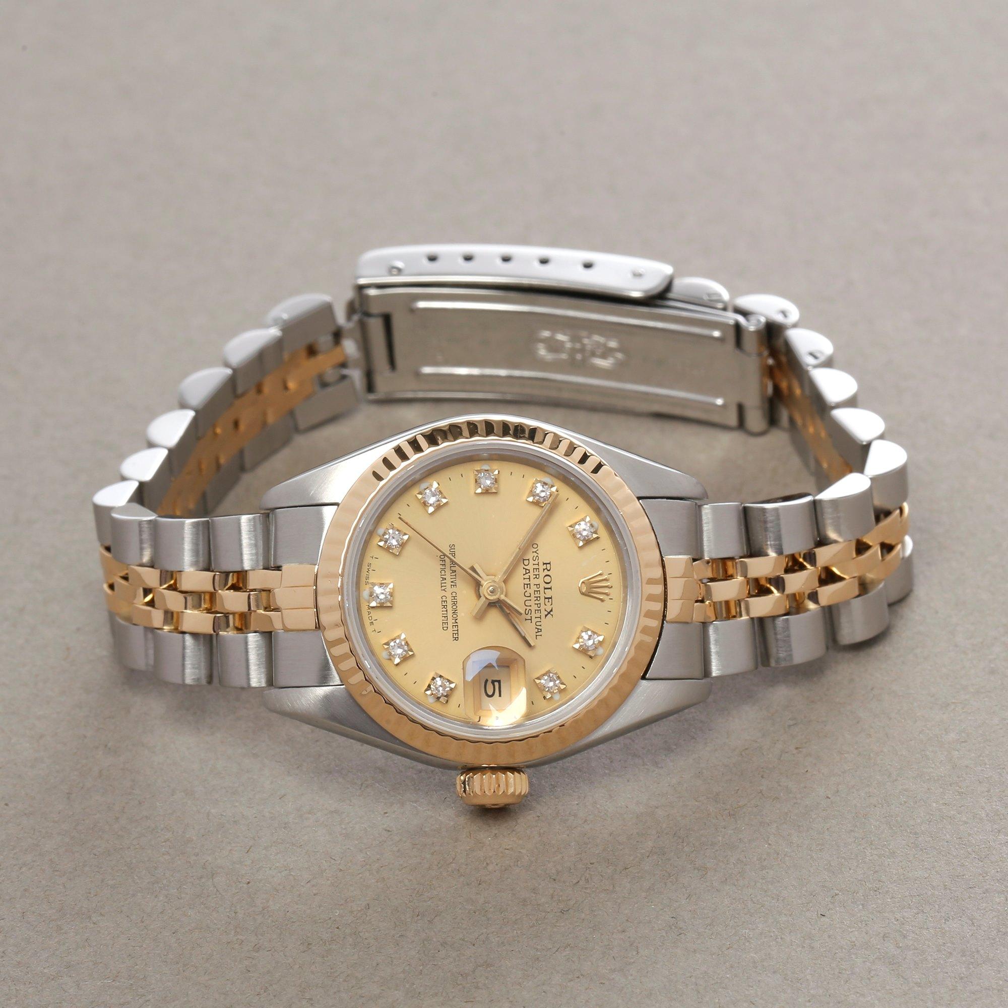 Rolex Datejust 26 69173 Ladies Stainless Steel and Yellow Gold Watch In Good Condition In Bishops Stortford, Hertfordshire