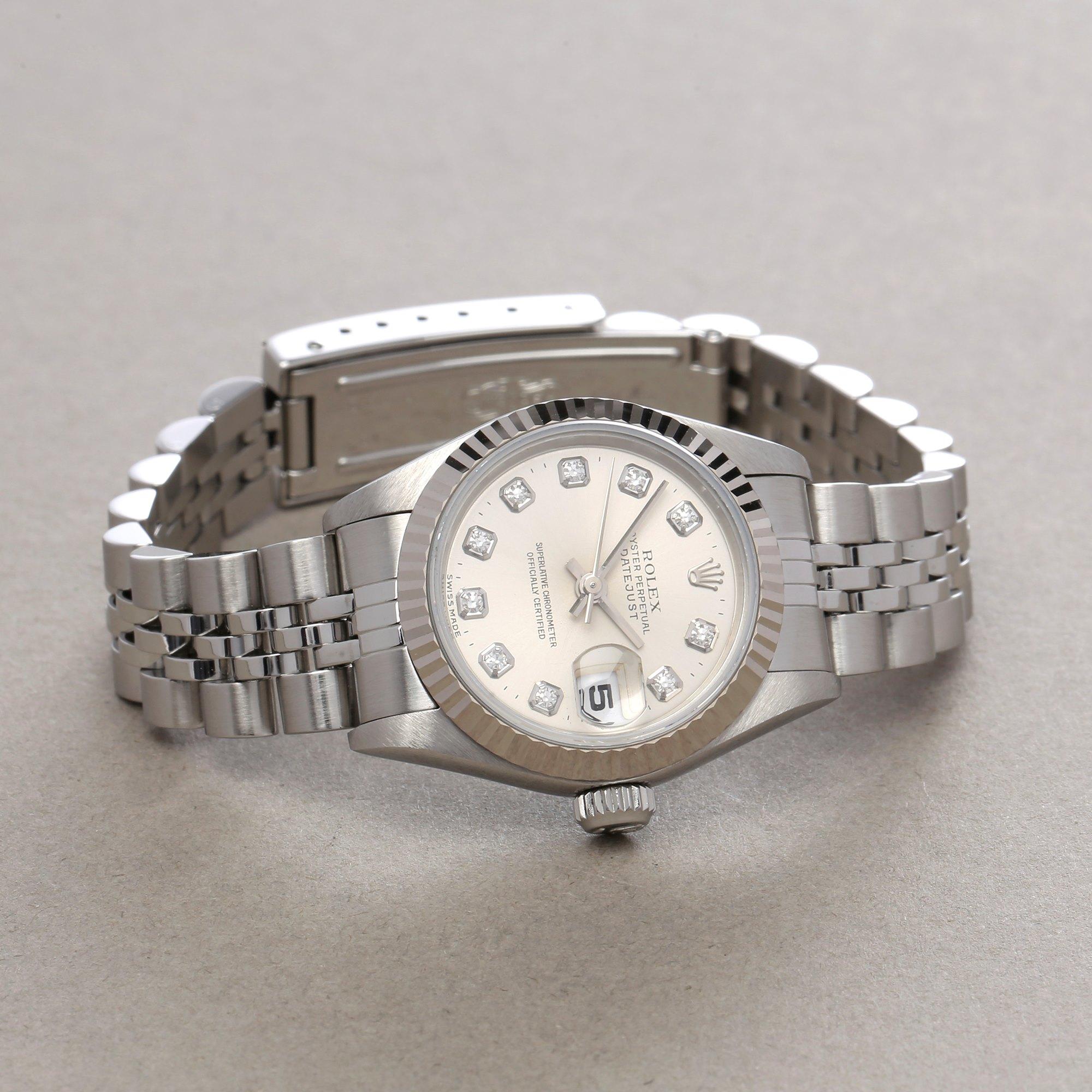 Rolex Datejust 26 69174G Ladies Stainless Steel Diamond Watch In Excellent Condition In Bishops Stortford, Hertfordshire