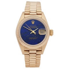 Rolex Datejust 26 69178 Ladies Yellow Gold Lapis Lazuli Watch
