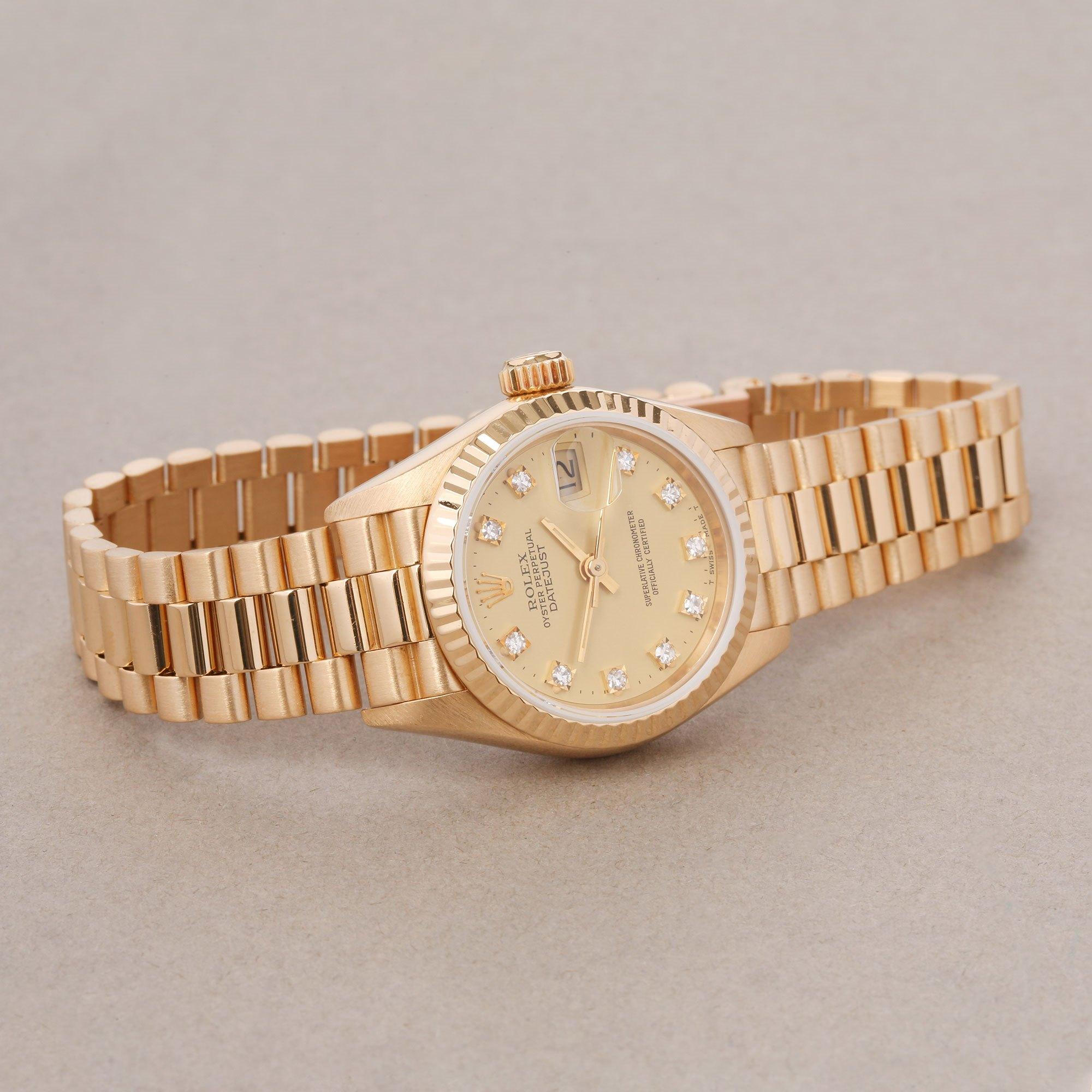 Rolex Datejust 26 69178G Ladies Yellow Gold Diamond Watch 1