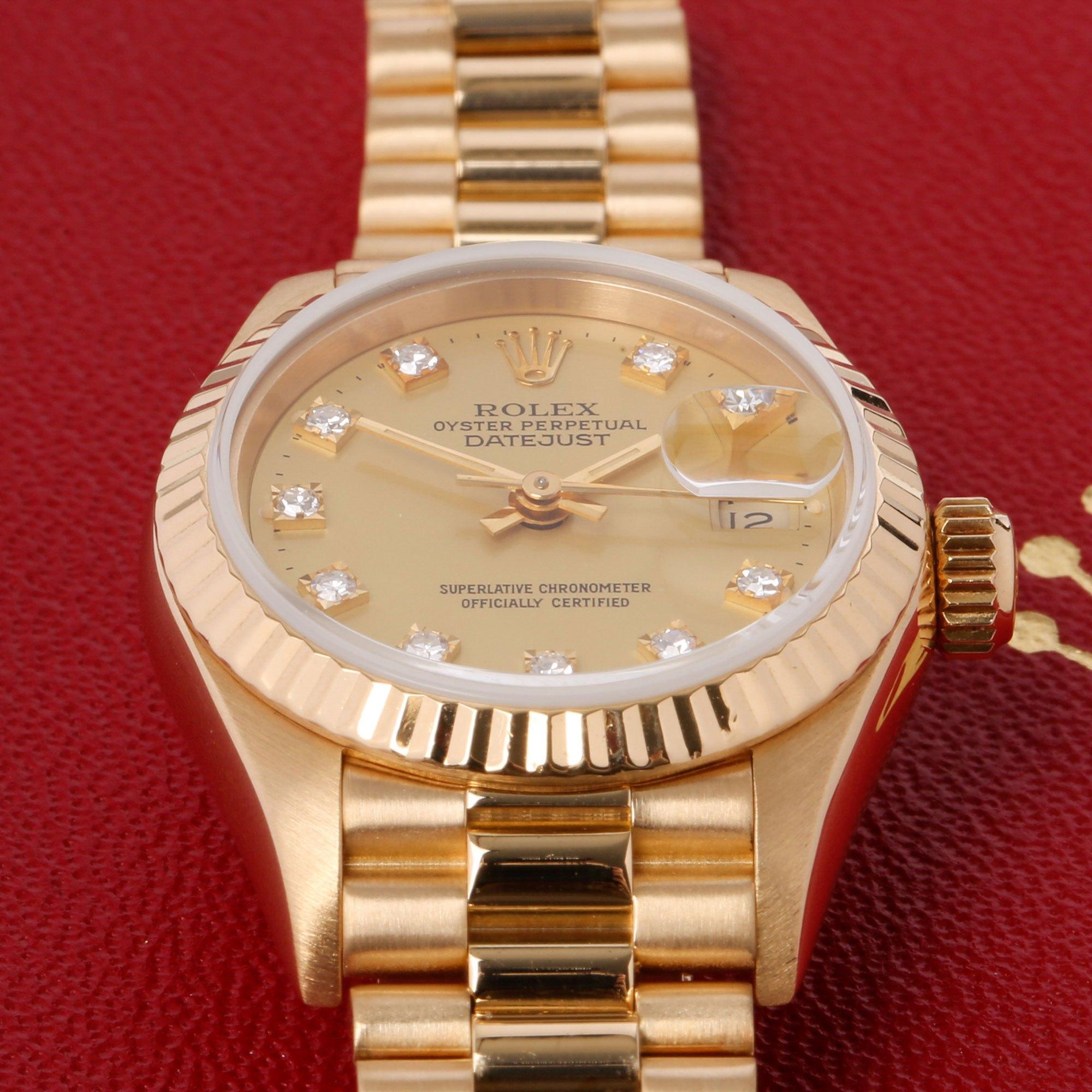 Rolex Datejust 26 69178G Ladies Yellow Gold Diamond Watch 4