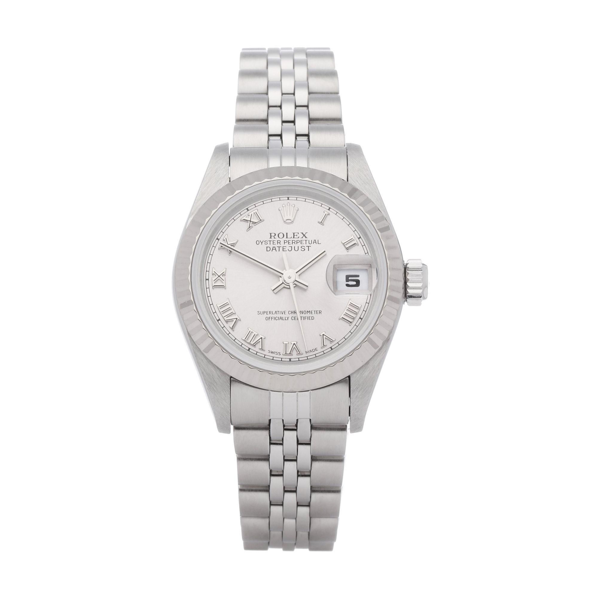 Rolex Datejust 26 79174 Ladies White Gold & Stainless Steel Watch