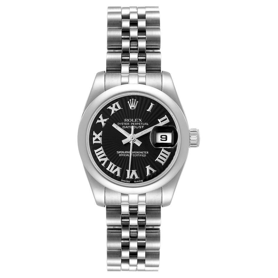 Certified Authentic Rolex Datejust 6960, Black Dial For Sale at 1stDibs