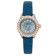 Rolex Datejust 26 Custom MOP Diamond Dial Bezel Ladies Watch 6621
