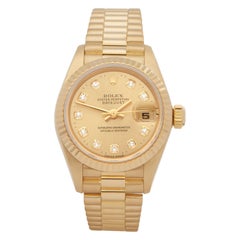 Rolex DateJust 26 Diamond 18 Karat Yellow Gold 69178G