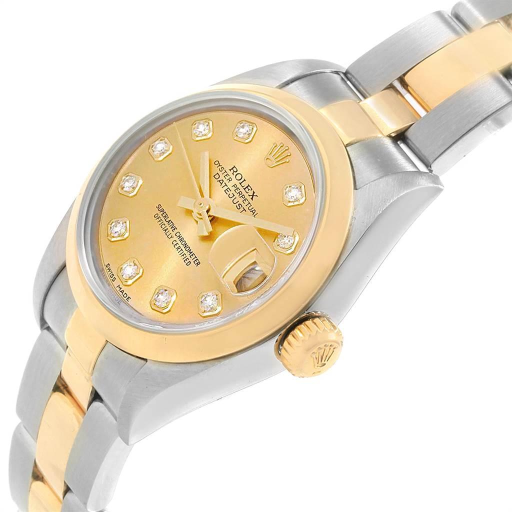Rolex Datejust 26 Ladies Steel Yellow Gold Diamond Ladies Watch 79163 2