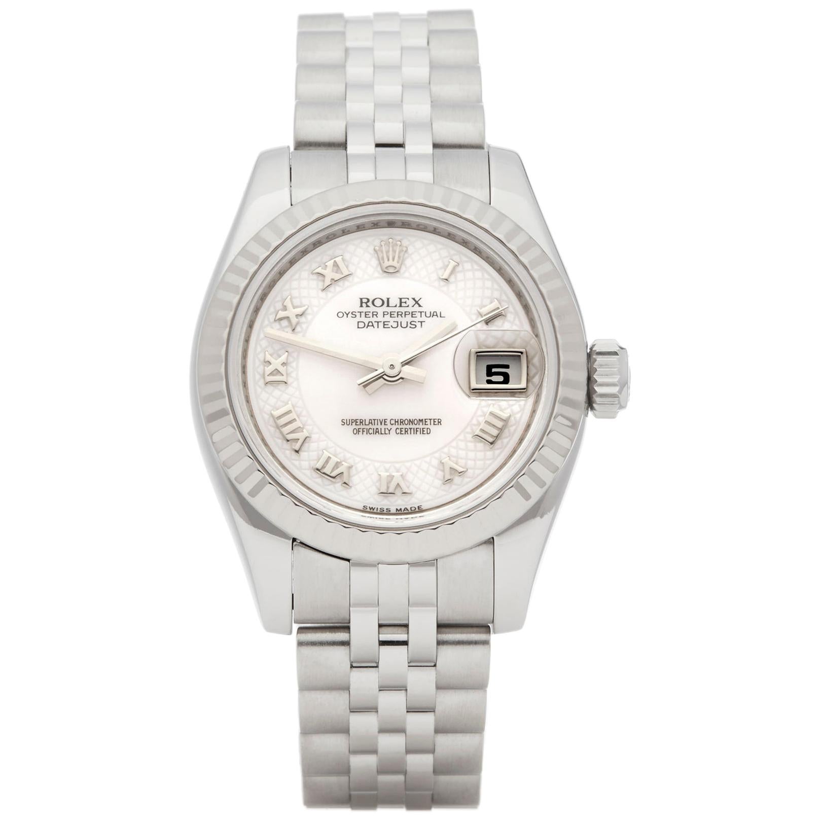Rolex DateJust 26 Mother of Pearl Stainless Steel and White Gold 179174