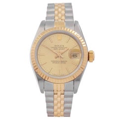 Used Rolex Datejust 26 Stainless Steel and 18 Karat Yellow Gold Women’s 69173