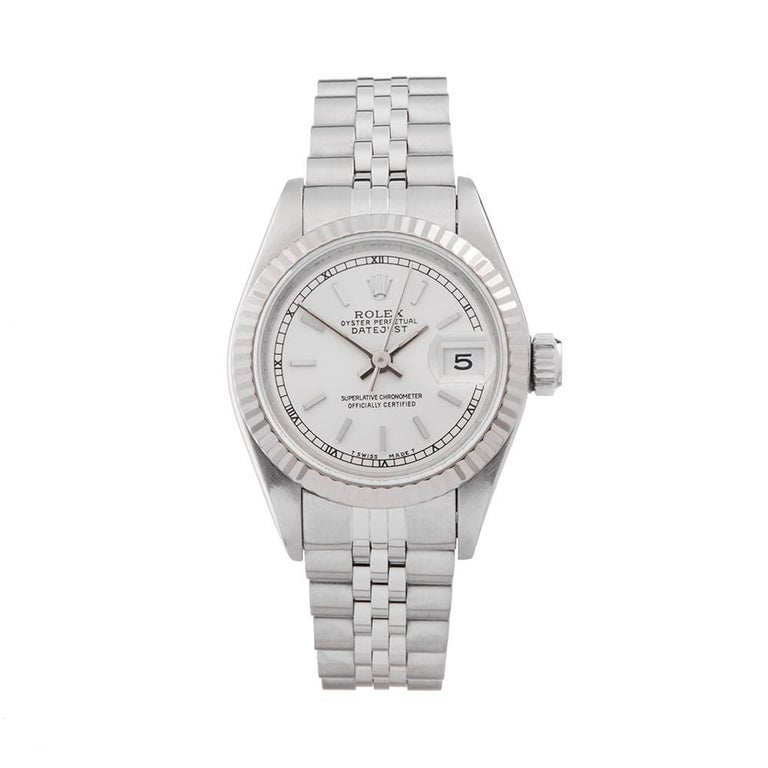 datejust white gold and stainless steel automatic