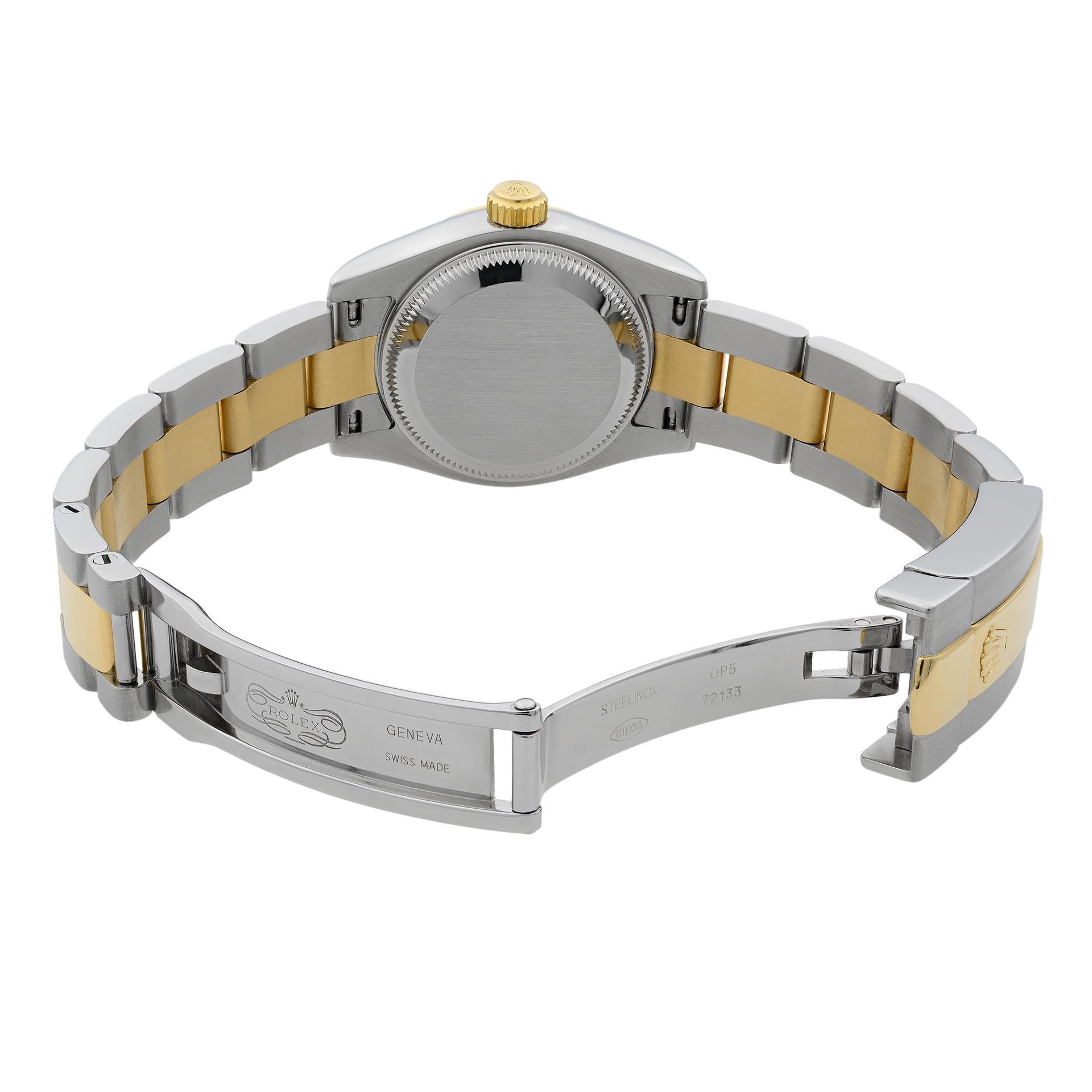Women's Rolex Datejust 26 Steel Gold Diamond White Dial Ladies Automatic Watch 179163